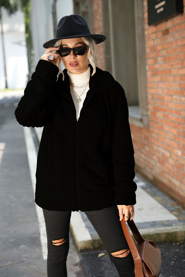 Damen Kuschelige Fleecejacke Drune