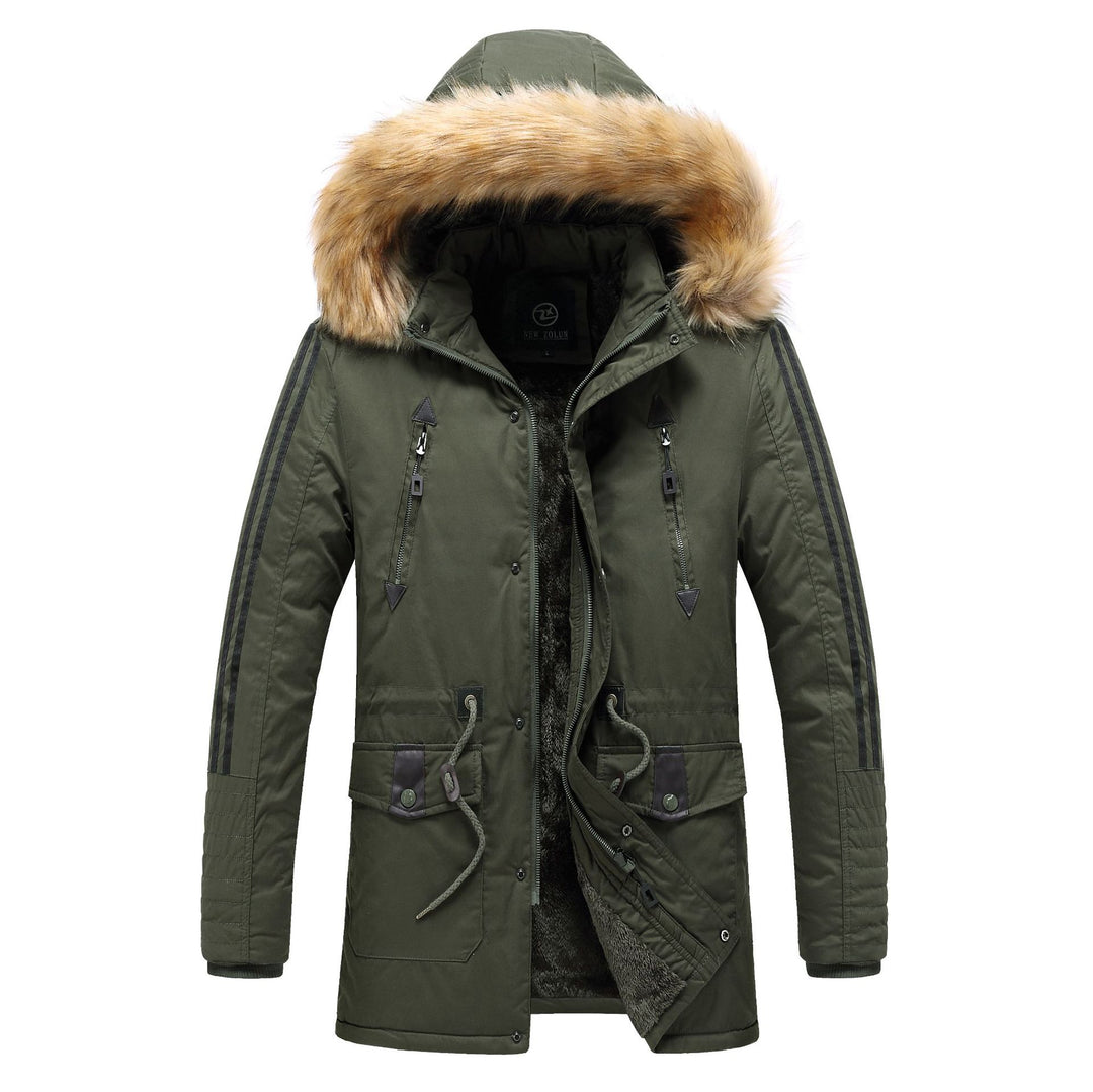 Herren Winterparka mit abnehmbarem Kunstfellkragen Drune