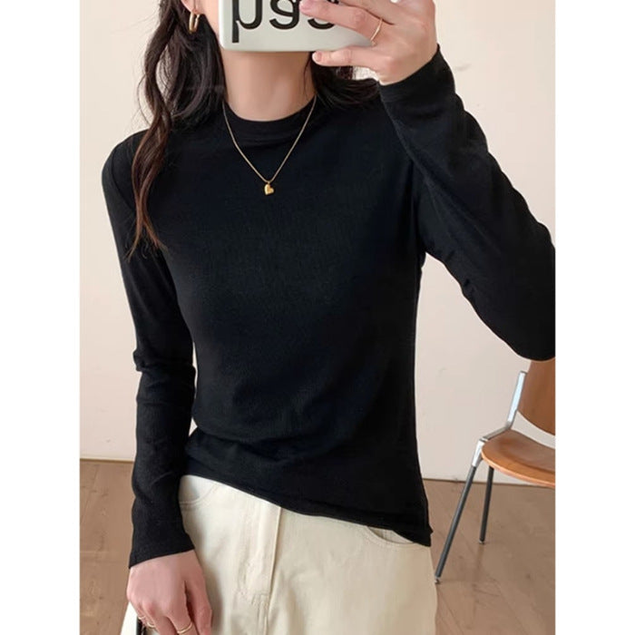 Damen Langarmshirt mit höherem Stehkragen Drune