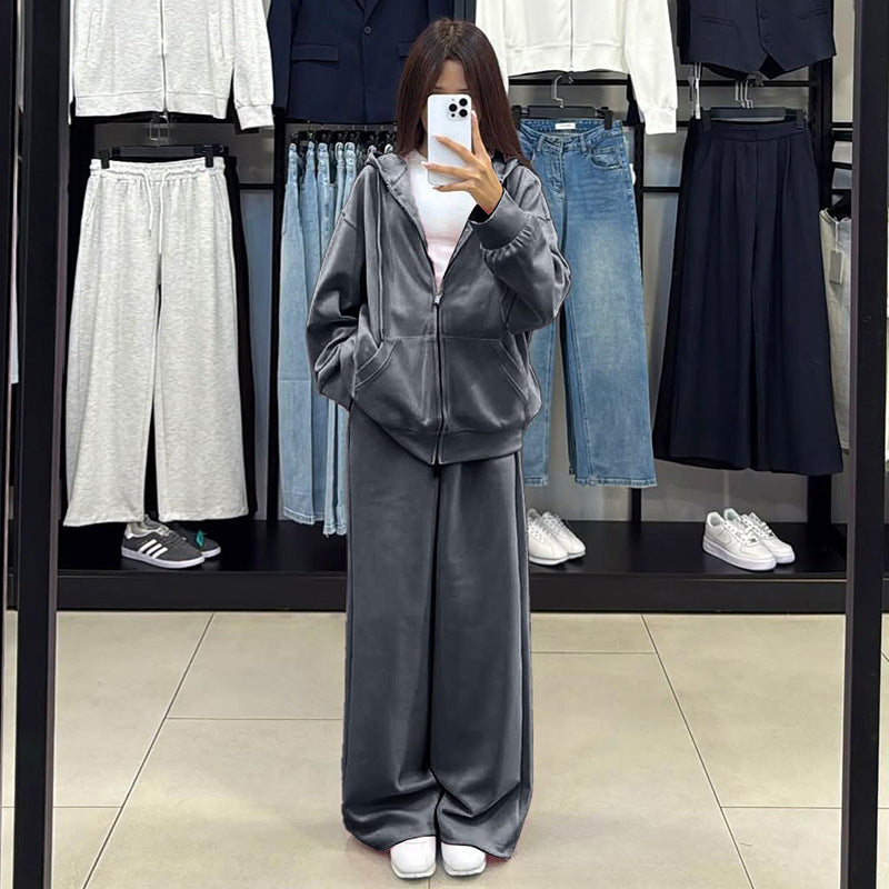 Damen bequemer und stylischer Kapuzenset Drune