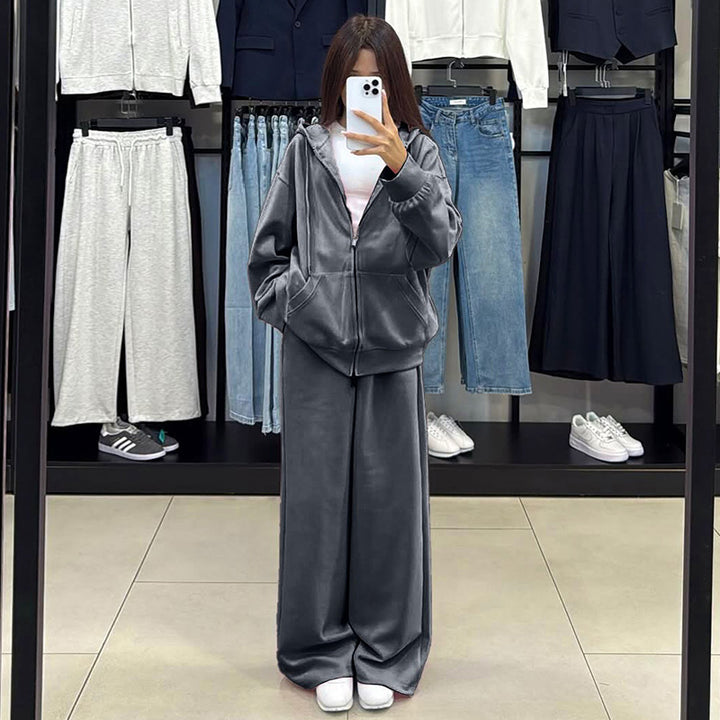 Damen bequemer und stylischer Kapuzenset Drune