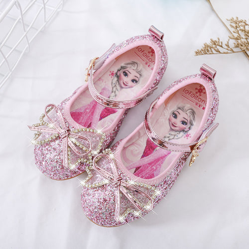 Mädchen Glitzernde Ballerina-Schuhe mit Schleifen- und Strassverzierungen Drune