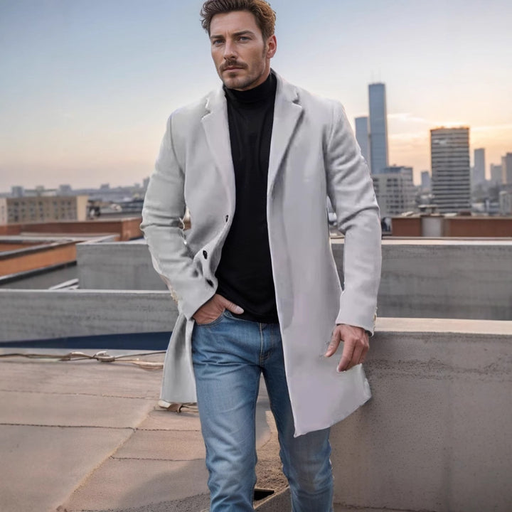 Herren eleganter taillierter Übergangsmantel Drune