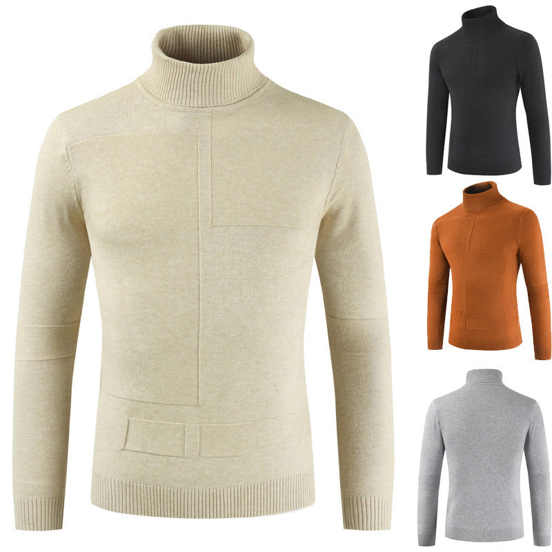 Herren Rollkragenpullover aus weichem Strickmaterial mit modernem Design Drune