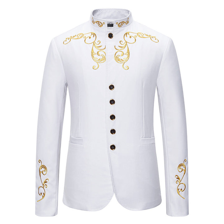 Herren modischer Blazer mit hochwertiger Stickerei Drune