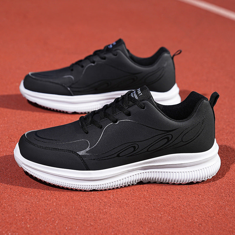 Herren nan dezenter Business-Casual Sneaker mit synthetischem Glattleder, gepolstertem Kragen und profiliertem Gummigrip Drune