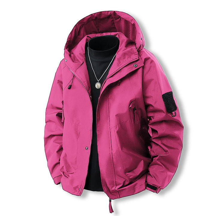 Herren funktionale Outdoor-Jacke mit verstellbarer Kapuze und praktischen Taschen Drune