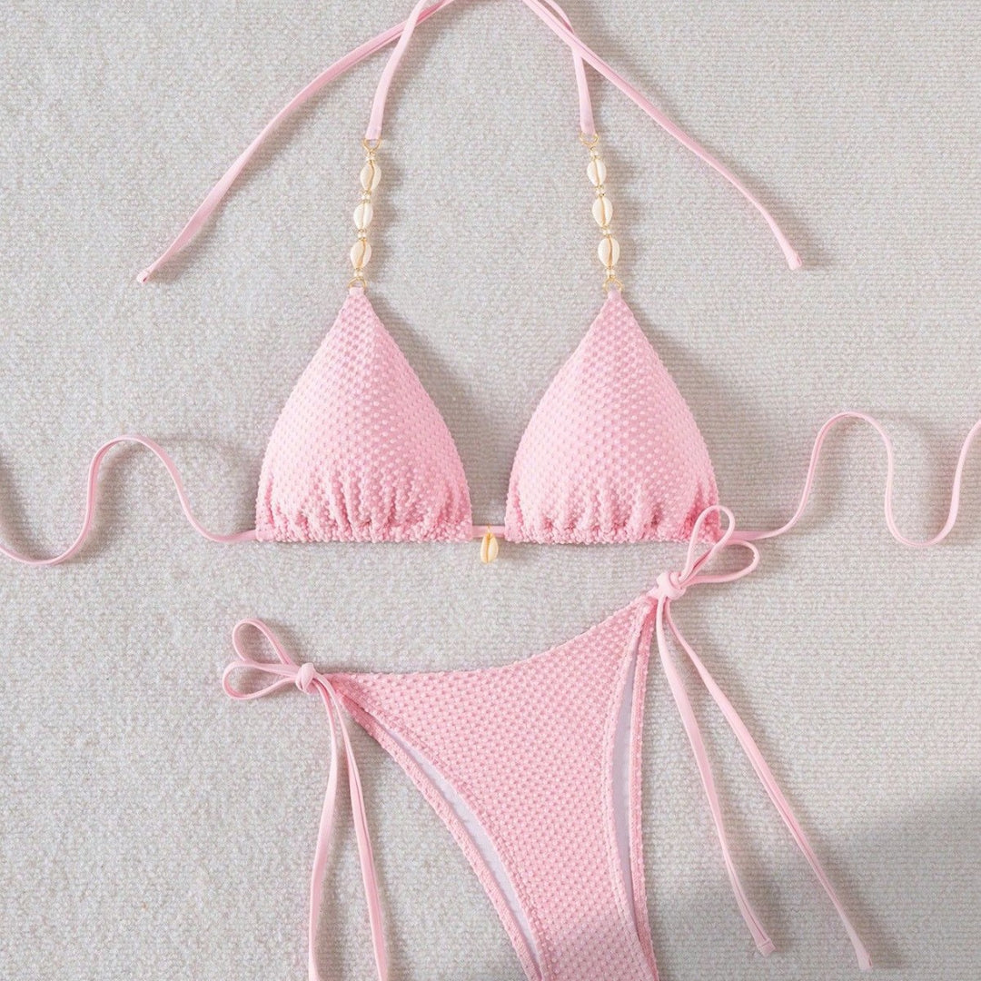 Damen Triangel-Bikini mit Muscheldetails Drune