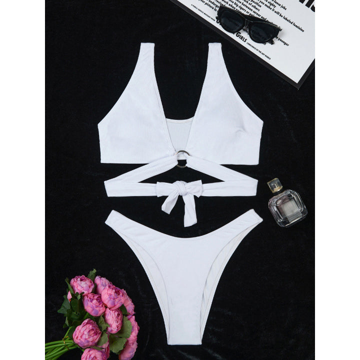 Damen Bikini-Set mit innovativem Schnitt und anpassbarem Knotendetail Drune