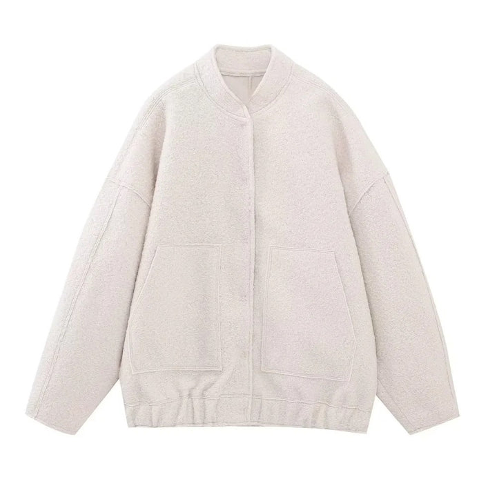 Damen Gemütliche und stylische Fleecejacke mit großen Seitentaschen Drune