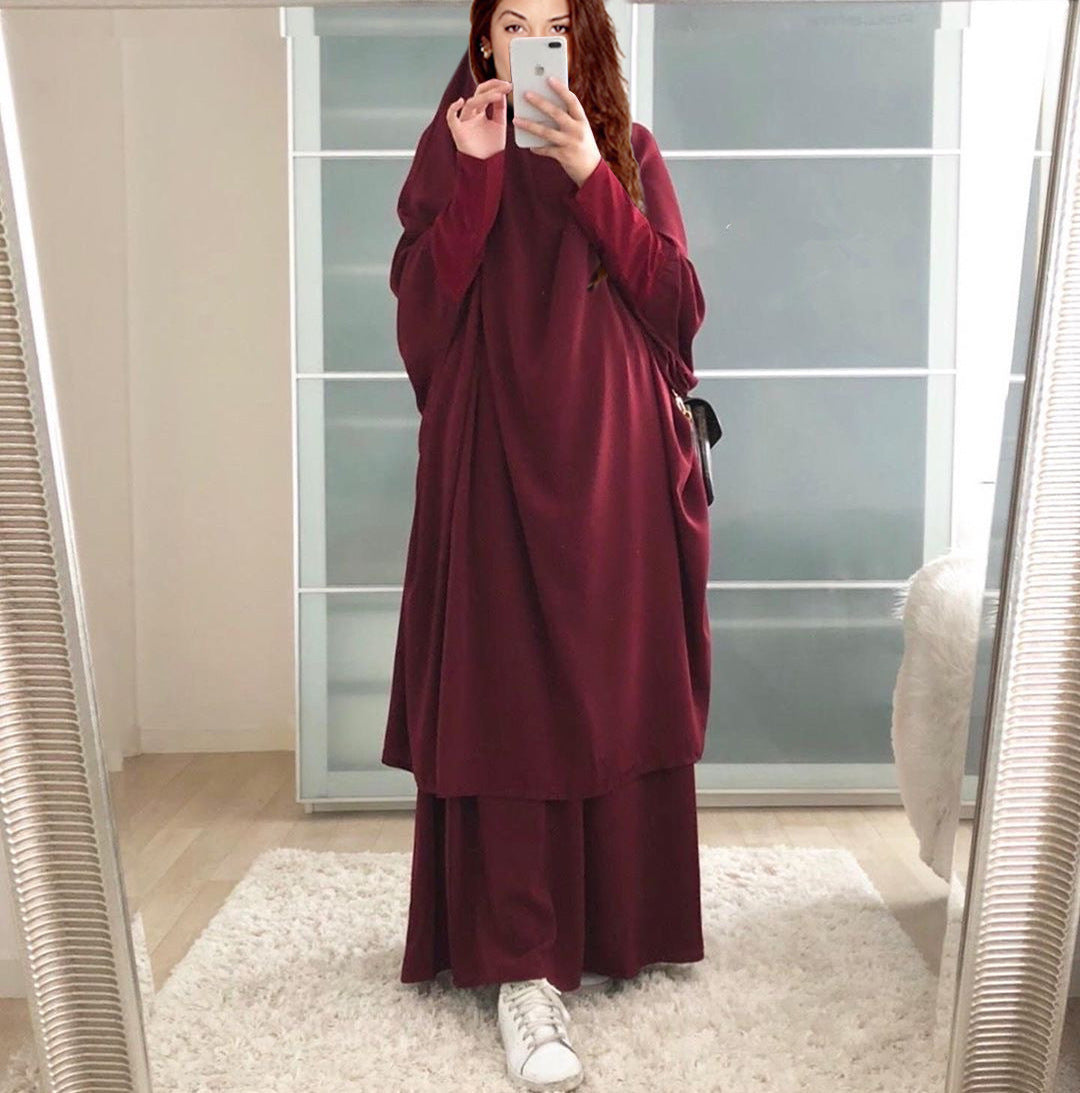 Damen Langarm Kaftan mit elegantem Schnitt und Weitem Design Drune