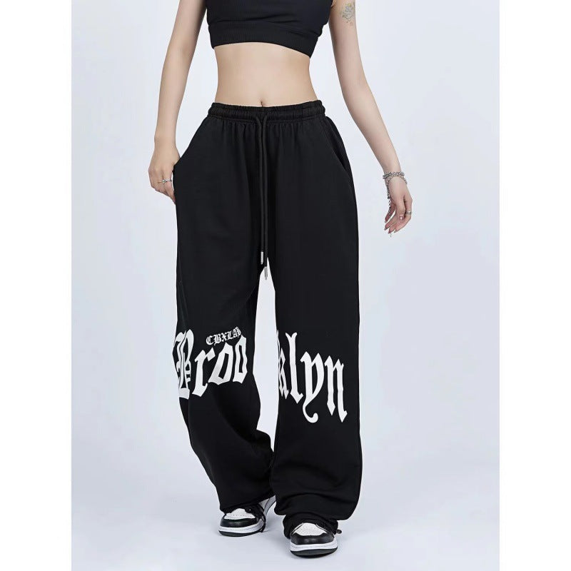 Damen weite Jogginghose mit moderner Schrift Drune