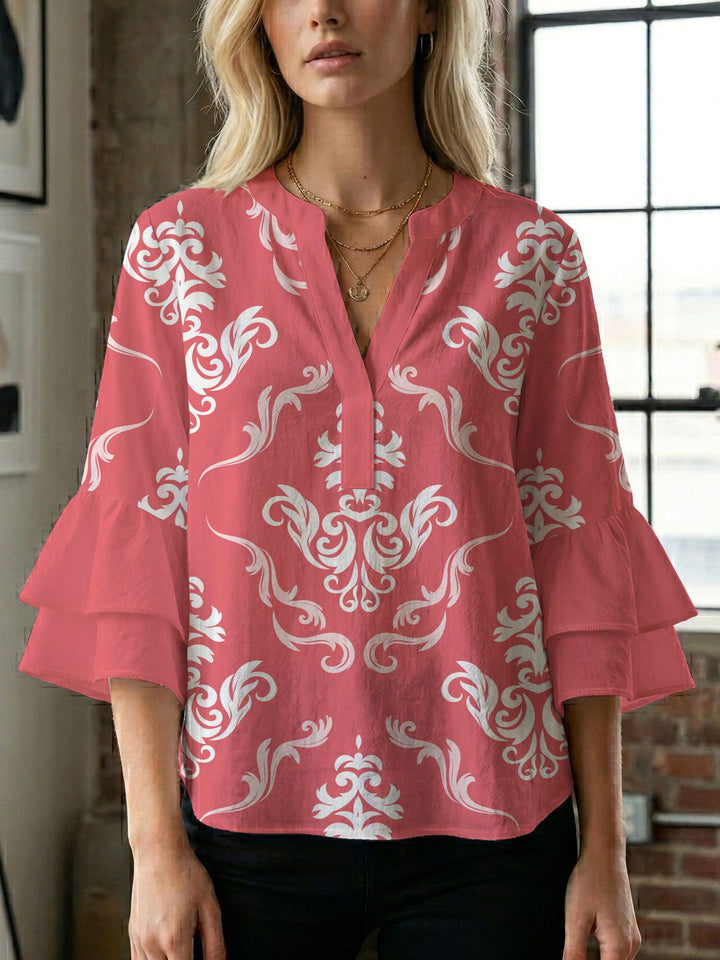 Damen Bluse mit wunderschönen floralem Design Drune