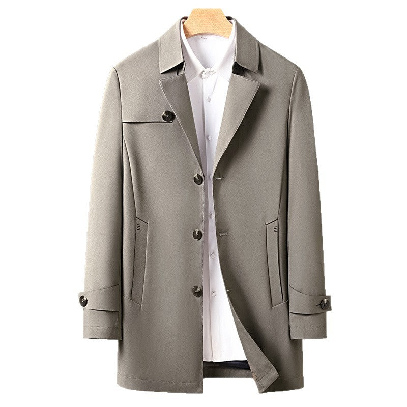Herren Trenchcoat mit modischem Schnitt und funktionalen Taschen Drune