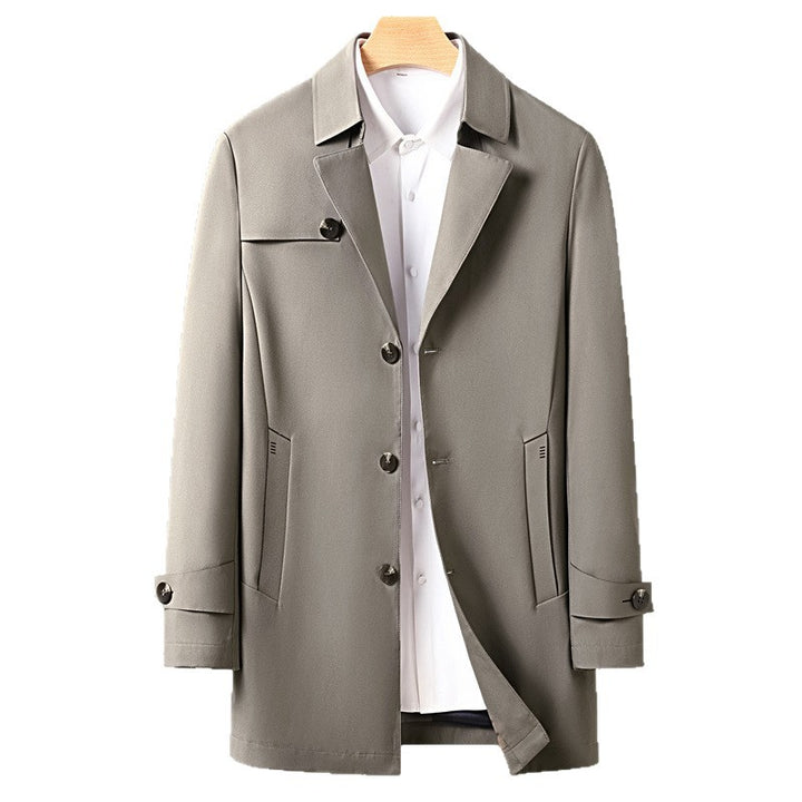 Herren Trenchcoat mit modischem Schnitt und funktionalen Taschen Drune