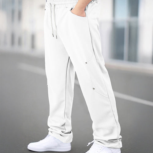 Herren Sportliche Jogginghose mit atmungsaktiven Mesh-Einsätzen und elastischem Bund Drune