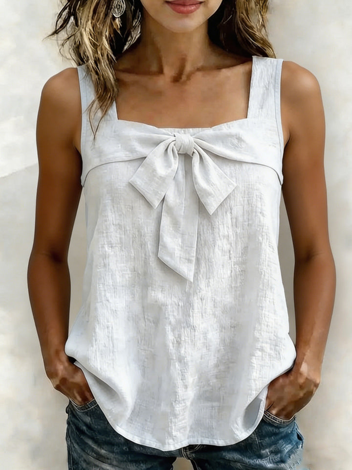 Damen Elegantes Top mit Schleifendetail Drune