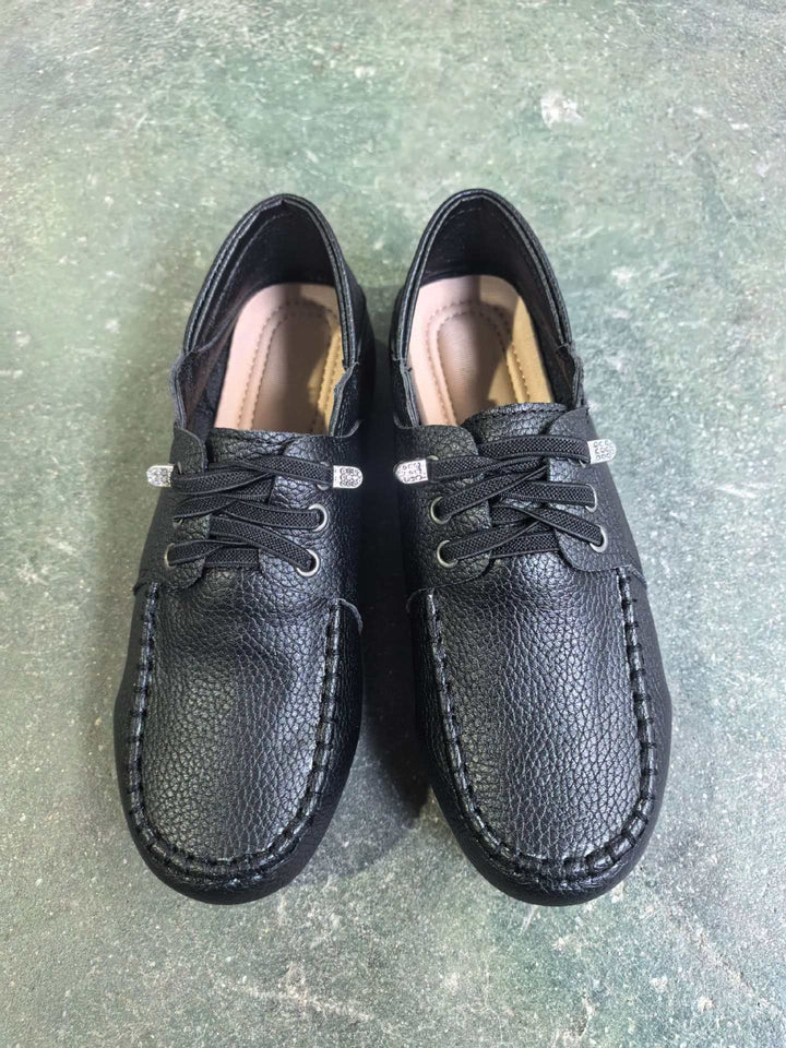 Herren nan klassische Mokassin-Slipper mit elastischer Schnürung und anatomischem Komfortfußbett Drune