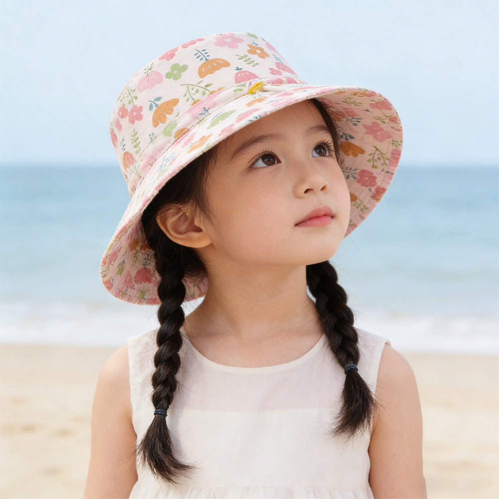 Unisex nan Kinder Sonnenhut mit breiter Krempe verstellbarem Kinnband und Einhornprint  Drune