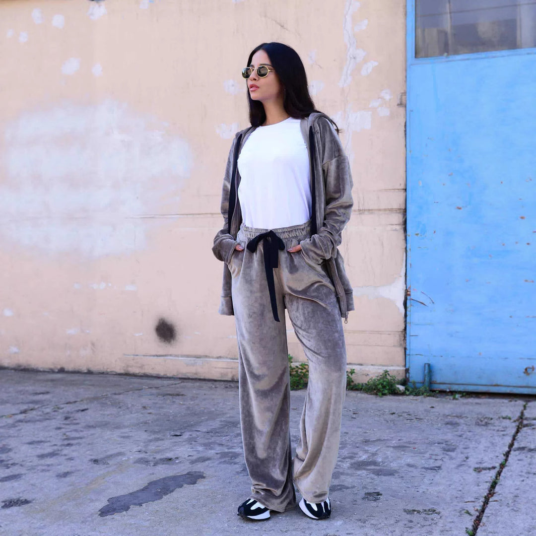 Damen bequeme und stilvolle Kapuzenjacke Drune