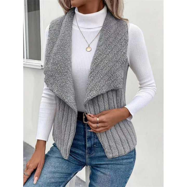 Damen Kuschelige Weste mit asymmetrischem Schnitt und hohem Kragen Drune