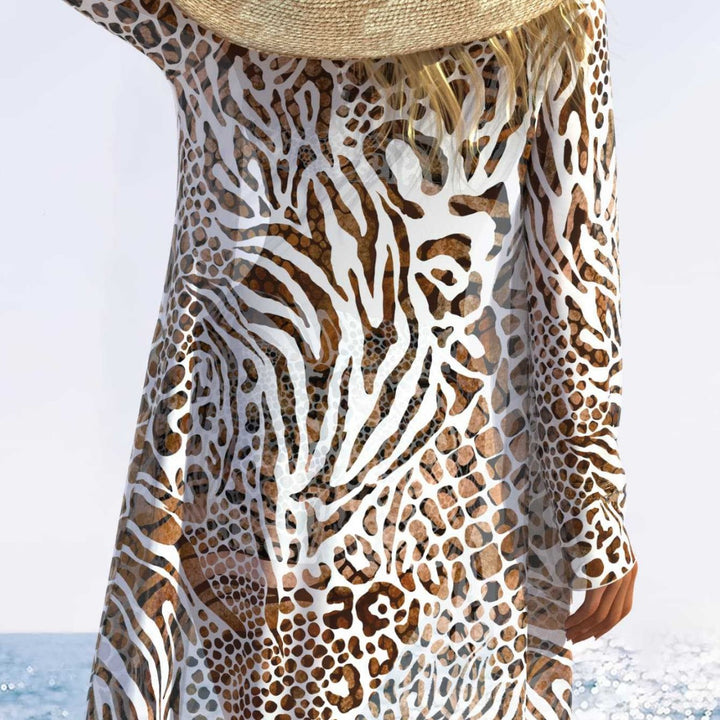 Damen Bikini-Set mit trendigem Animal-Print und stylishen Überwurf Drune