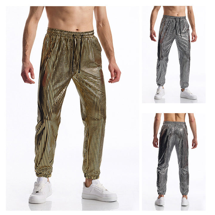 Herren atmungsaktive Jogginghose mit modernem Punktedesign Drune