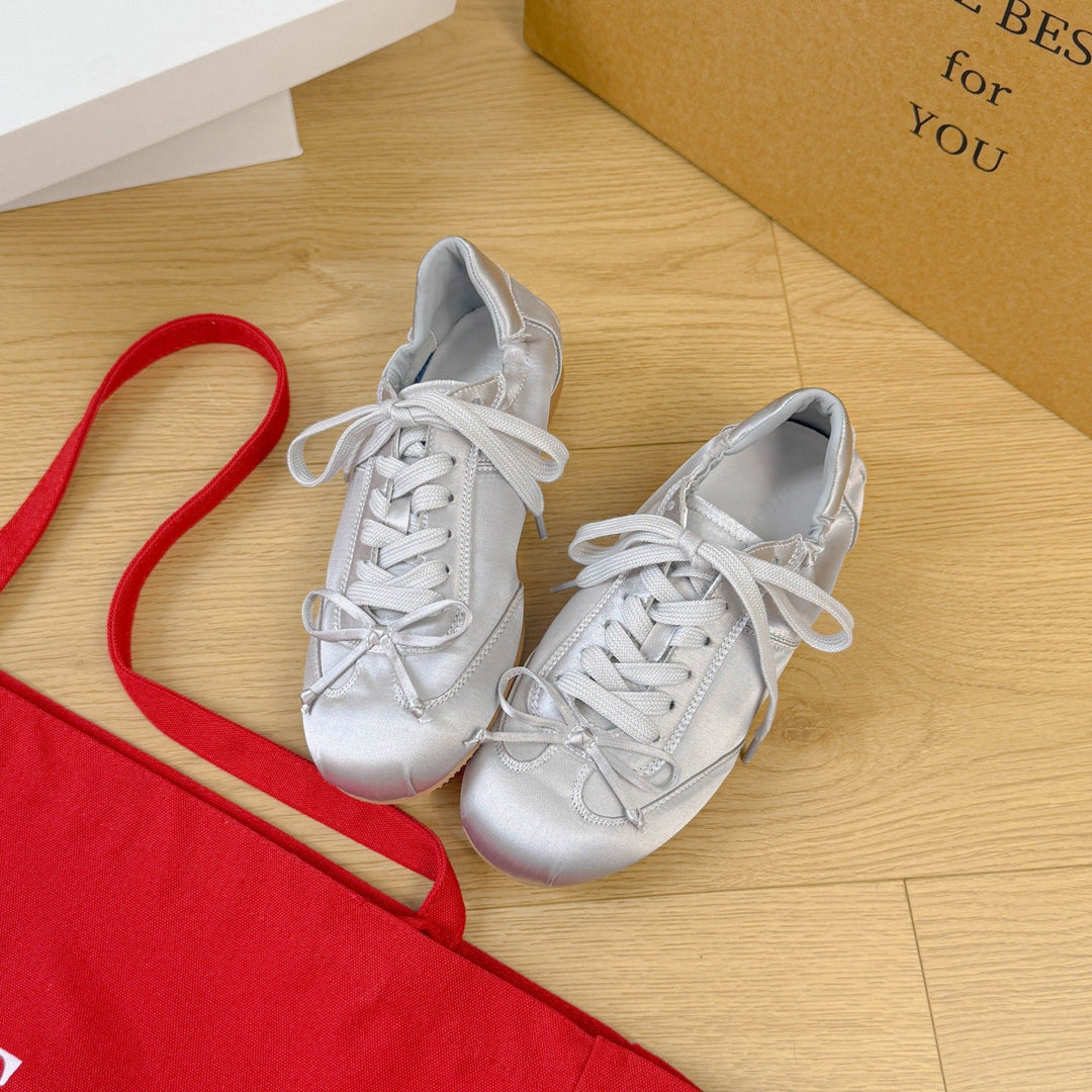 Damen Modische und komfortable Sneakers mit Satin-Oberfläche Drune