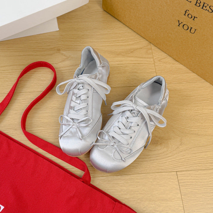 Damen Modische und komfortable Sneakers mit Satin-Oberfläche Drune