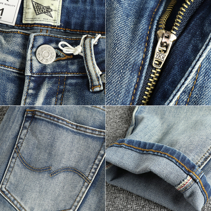 Damen Slim-Fit Jeans mit lässigen Fransen Drune