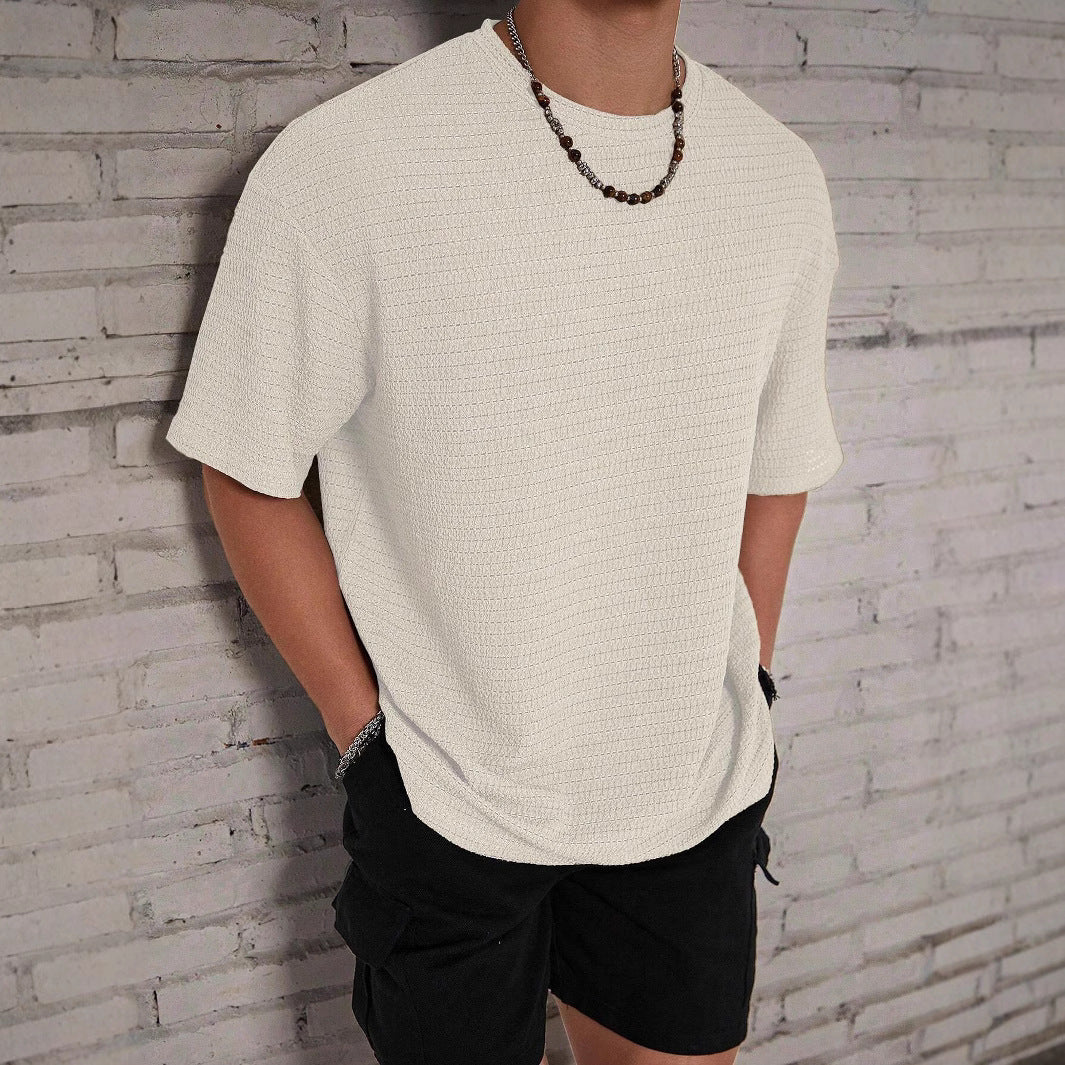 Herren lässiges Struktur-T-Shirt Drune