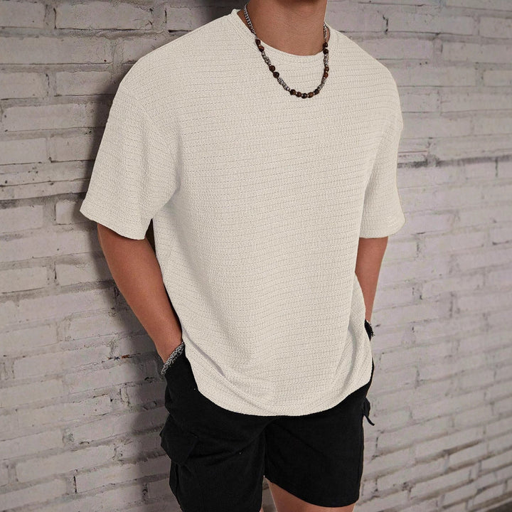 Herren lässiges Struktur-T-Shirt Drune