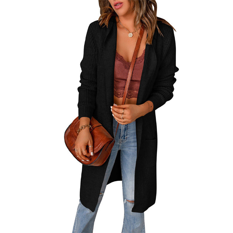 Damen Strickjacke im lässigen Oversized-Stil mit Taschen Drune