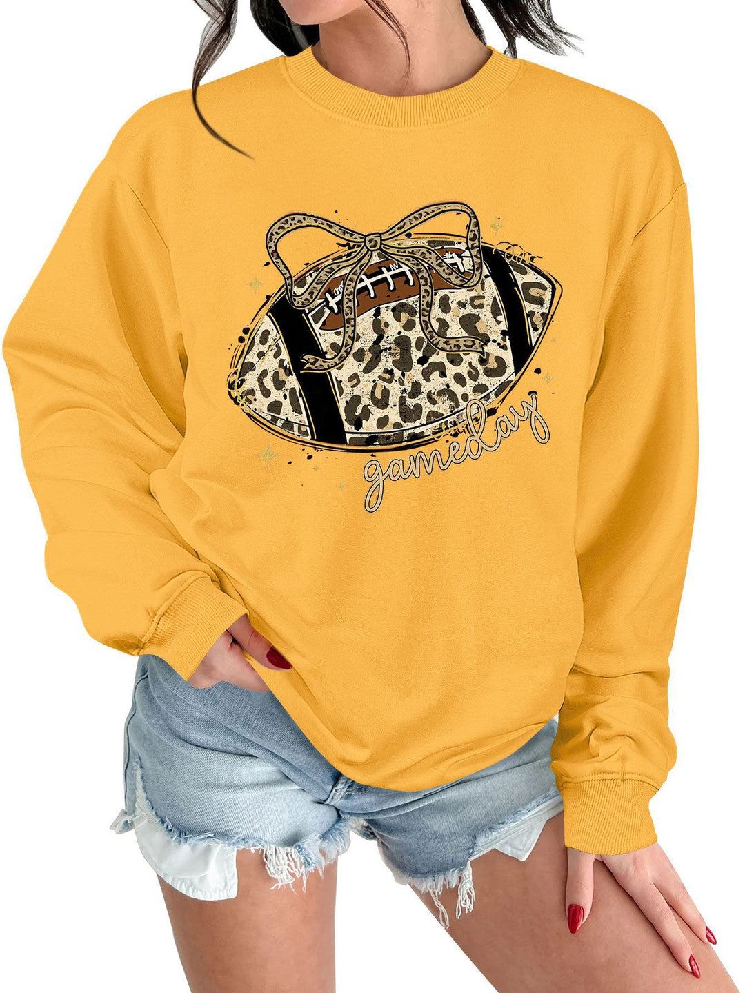 Damen Sweatshirt mit aufregendem Sportmotiv und lässigem Schnitt Drune