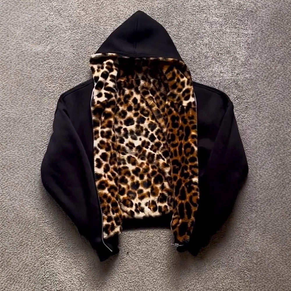 Damen trendige Kapuzenjacke mit samtiger Fütterung Drune