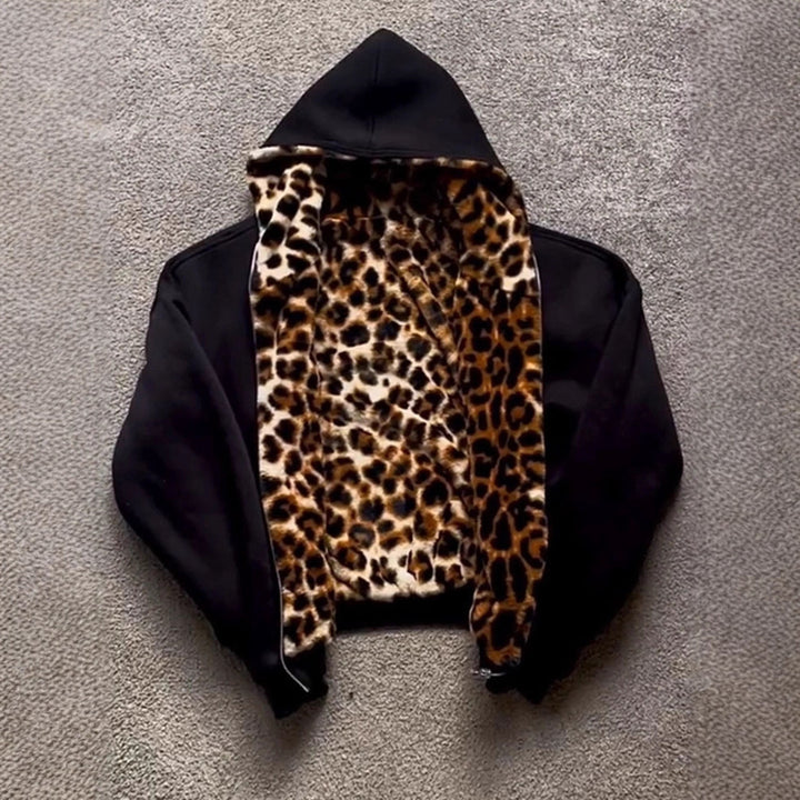 Damen trendige Kapuzenjacke mit samtiger Fütterung Drune