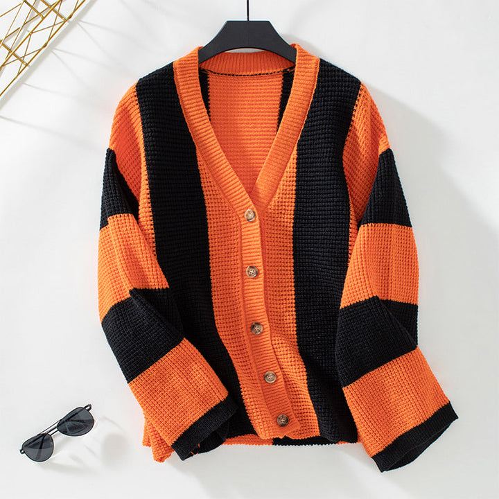 Drune | Gestreifter Strick Strickjacke