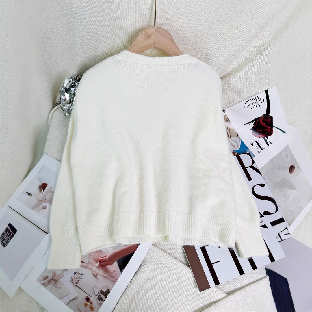 Damen Strickjacke mit filigranen Schleifen-Applikationen Drune