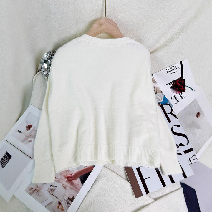 Damen Strickjacke mit filigranen Schleifen-Applikationen Drune