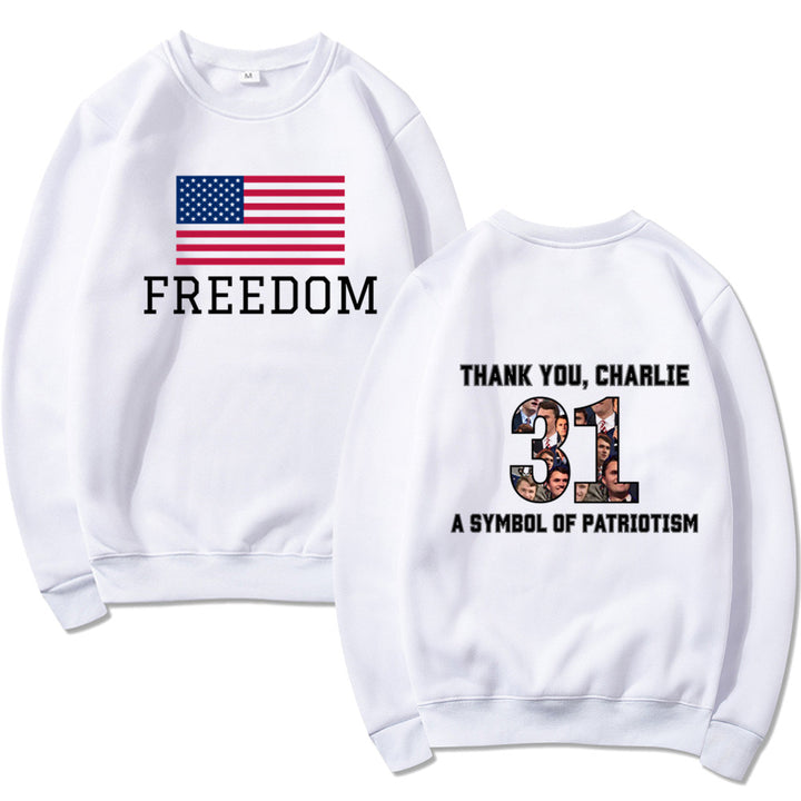 Damen Sweatshirt mit patriotischem Aufdruck und softem Material Drune