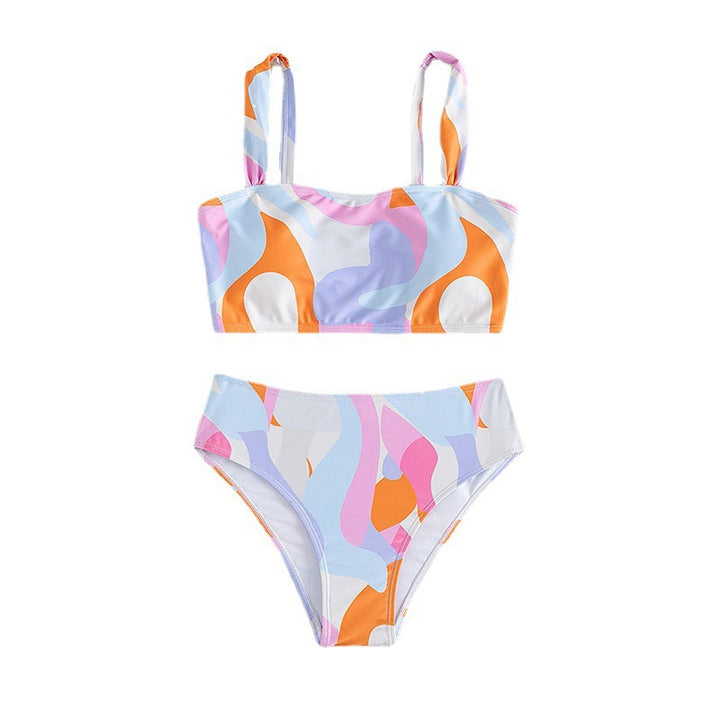 Damen Bikini-Set mit modischem Quadrat-Muster Drune
