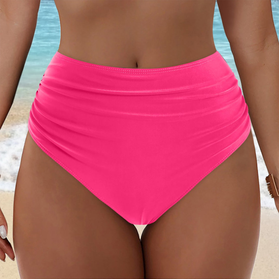 Damen Hochgeschnittenes Bikini-Höschen mit Rüschendetails Drune