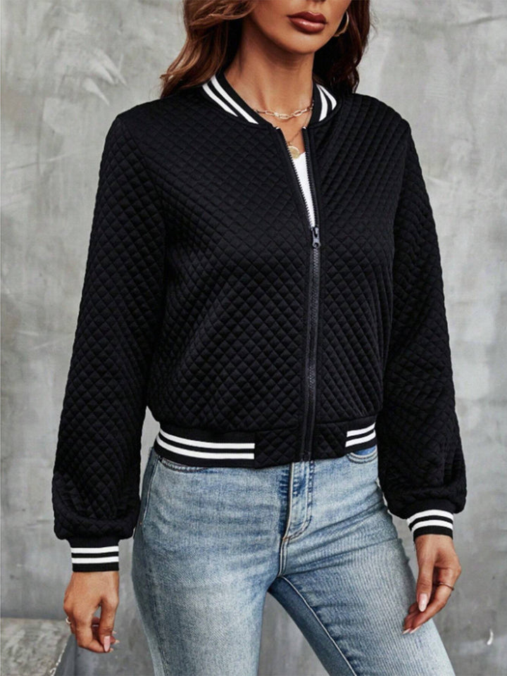 Damen Steppjacke im sportlichen Design mit kontrastierenden Ärmeln Drune