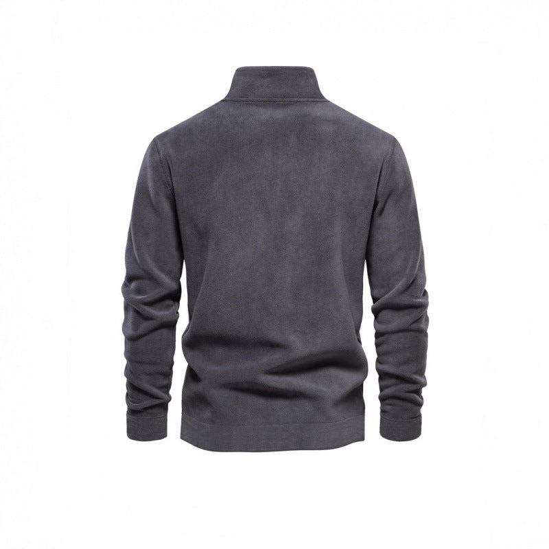 Herren Fleece-Pullover mit Stehkragen Drune
