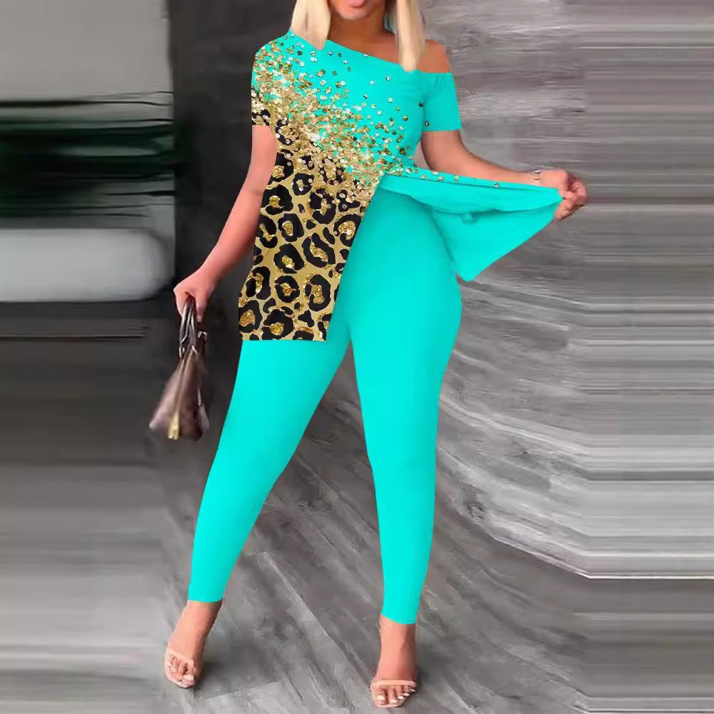 Damen Figurbetonter Jumpsuit mit Off-Shoulder Design und Glamourösen Akzenten Drune
