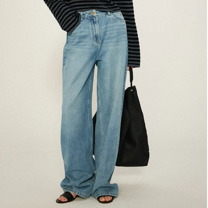 Damen High-Waist Bootcut-Jeans aus hochwertigem Denim Drune