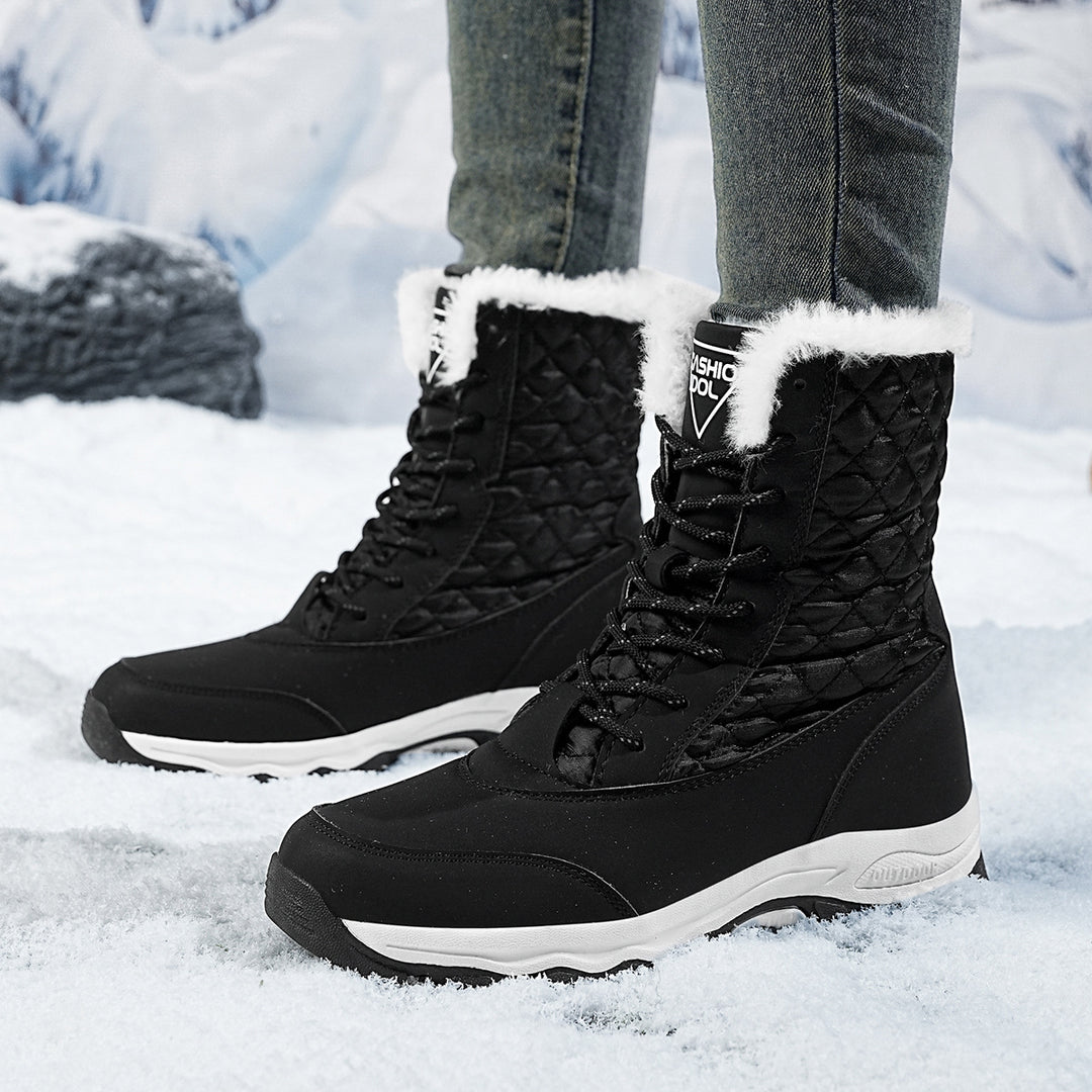 Damen Winterfestige Stiefel mit isolierter Fütterung und rutschfester Sohle Drune