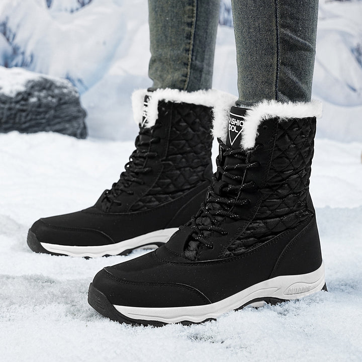 Damen Winterfestige Stiefel mit isolierter Fütterung und rutschfester Sohle Drune