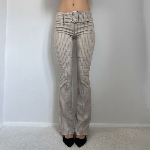 Damen Flared Hose mit eleganten Streifen und tailliertem Schnitt Drune