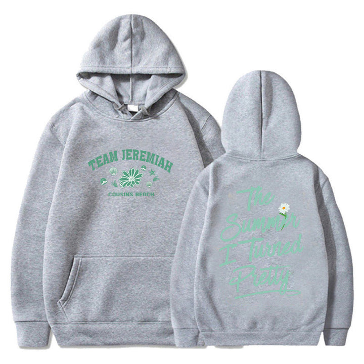 Damen Kapuzenpullover mit floralem Print und kreativem Aufdruck Drune